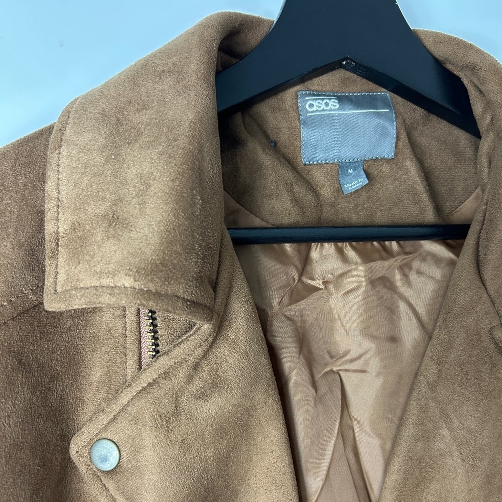 ASOS Tan Vegan Suede Jacket